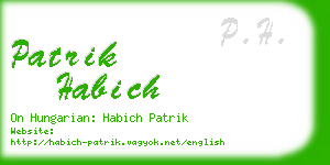 patrik habich business card